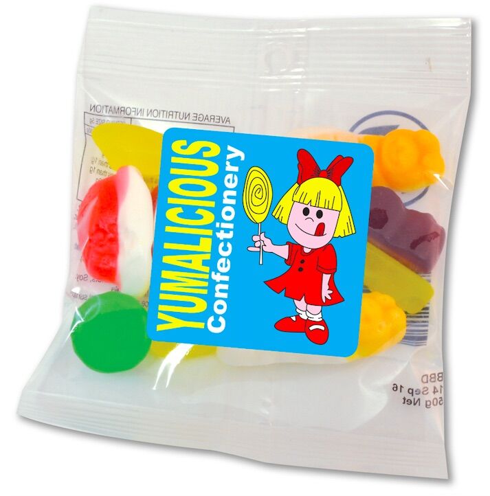 Cadbury Assorted Jelly Party Mix in 50 Gram Cello Bag