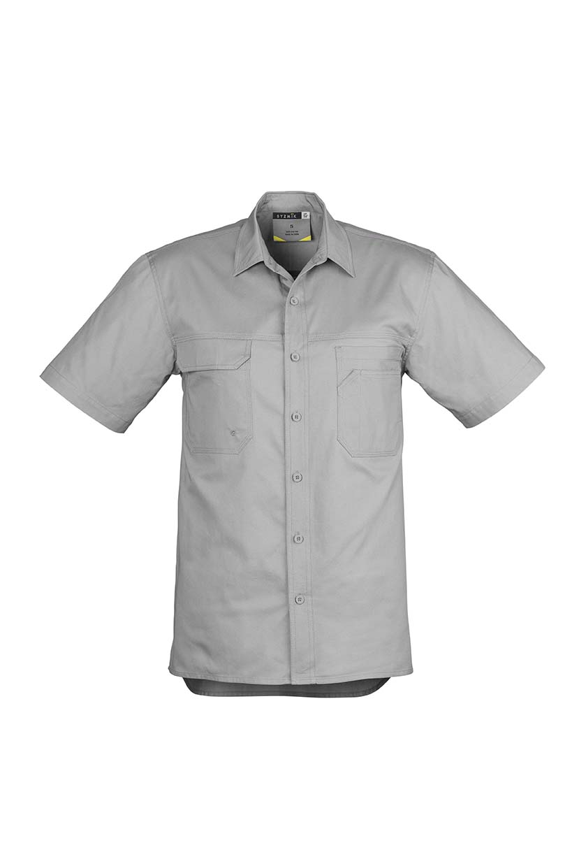 ZW120 Syzmik Light Weight Tradie SS Shirt Grey F