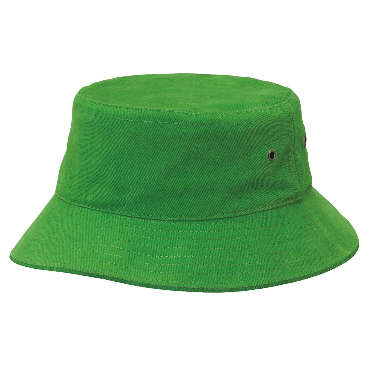 4007 Sandwich Brim Bucket Hat Lime Lime