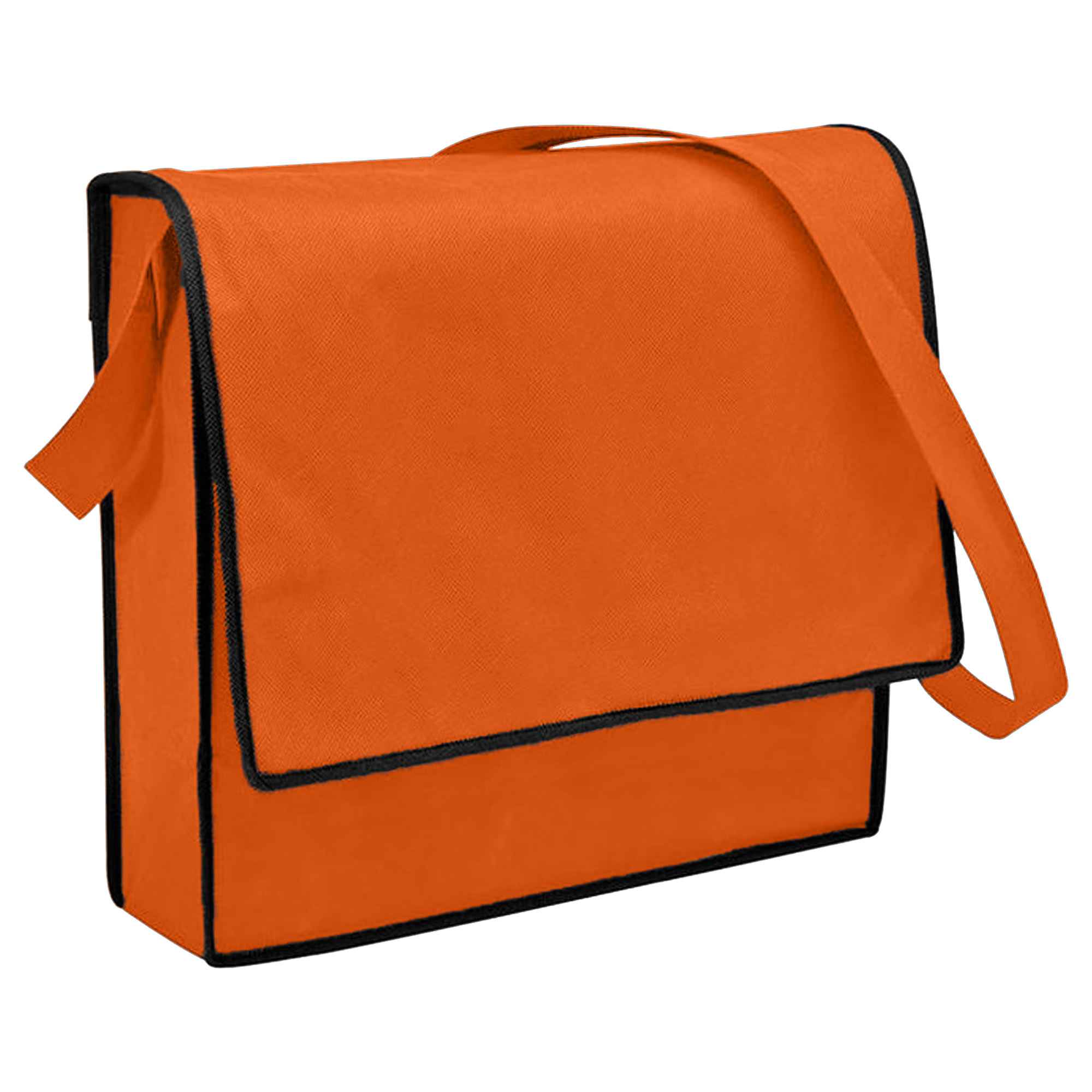 NWB006 Non Woven Flap Satchel orange