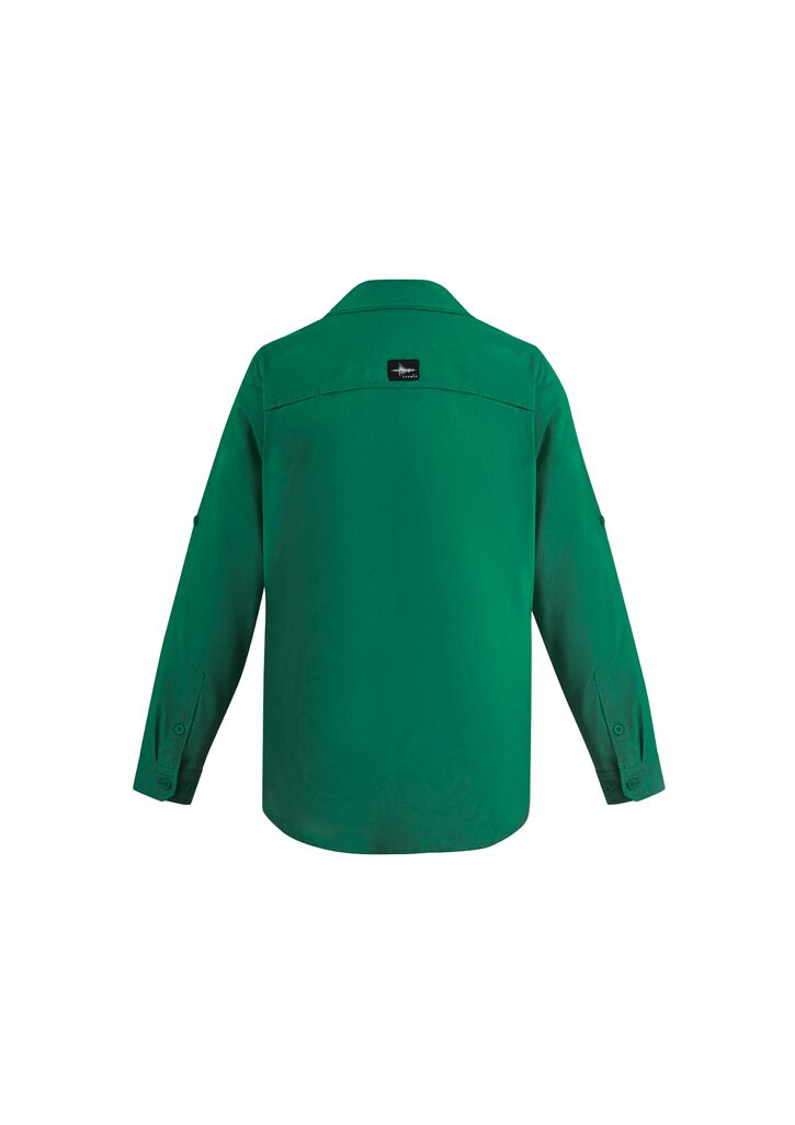 ZW460 Syzmik Mens Outdoor LS Shirt Green Back