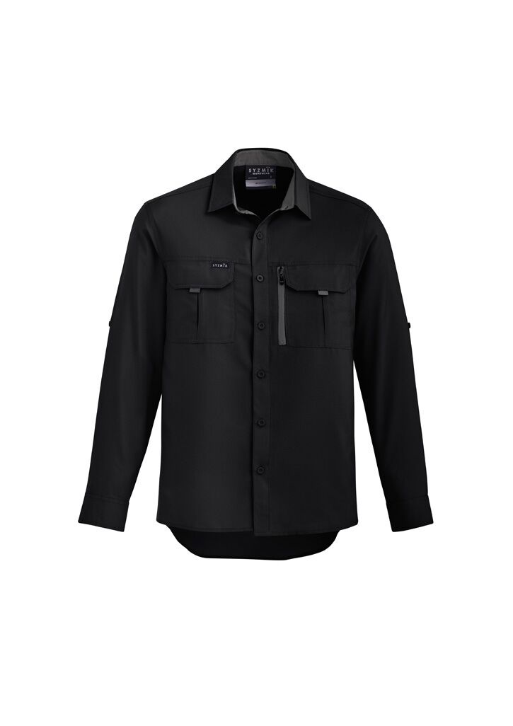 ZW460 Syzmik Outdoor LS Shirt Black Front