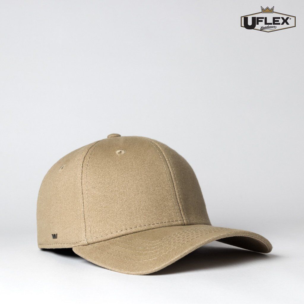 UFLEX Adults Pro Style 6 Panel Fitted Khaki Front