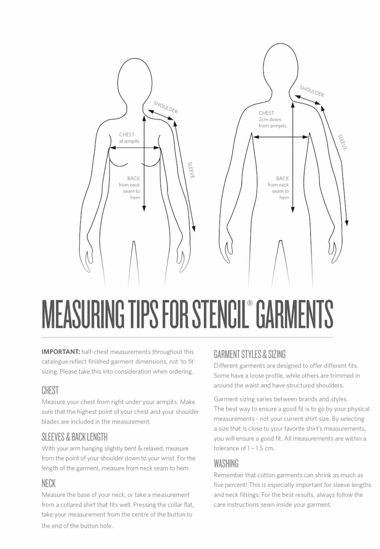 2035L Candidate Mens Long Sleeve Shirt Measuring Tips