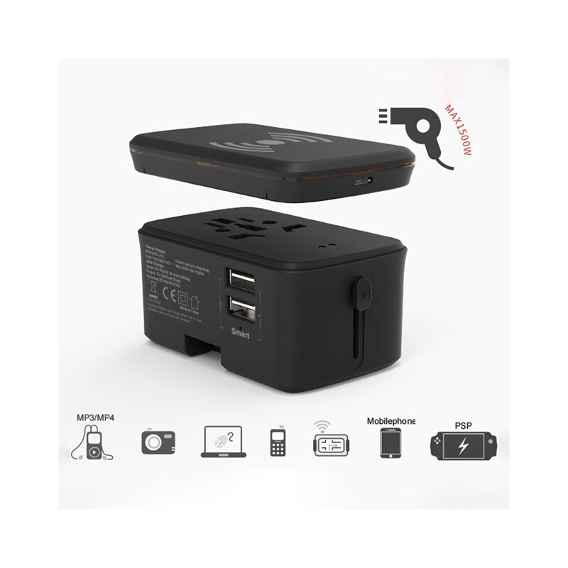 AR895 Portici Travel Adaptor with Fast Wireless Charger 6