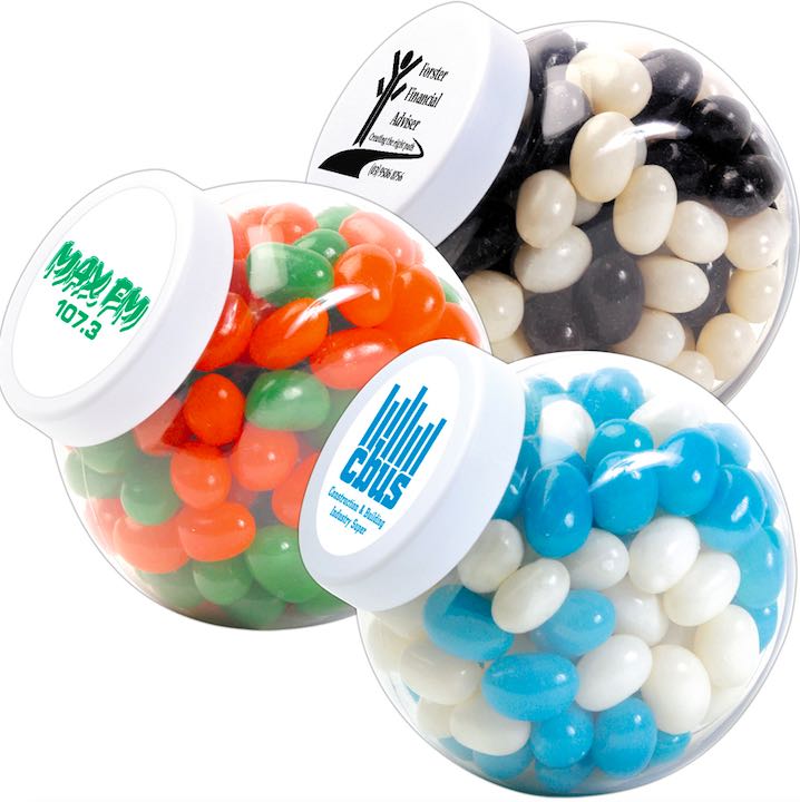 Corporate Colour Mini Jelly Beans in Container