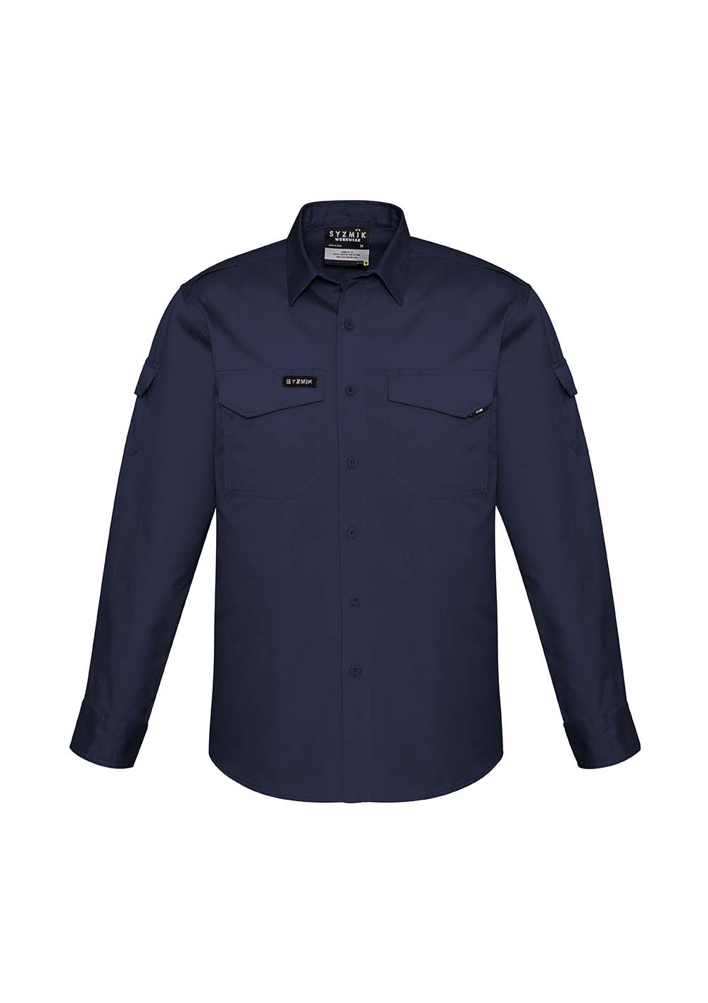 ZW400 Syzmik Mens Rugged Cooling Mens LS Shirt Navy F