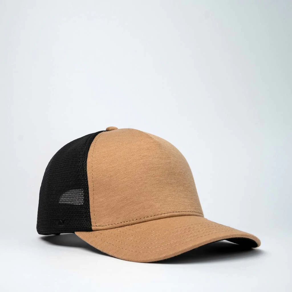 U21503 UFlex Adults Comfort Trucker Cap khaki front