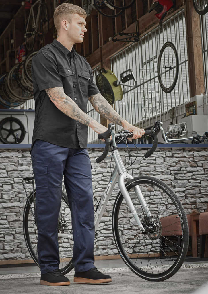 ZW001 Syzmik Mens Midweight Drill Cargo Pant aTalent Navy 01