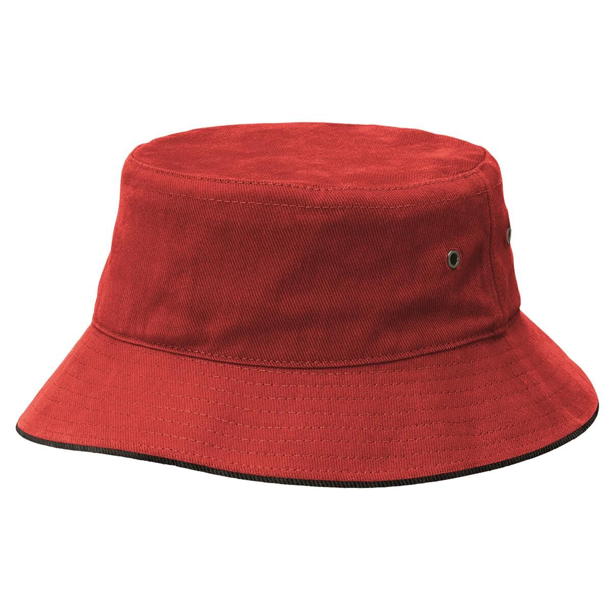 Sandwich Brim Bucket Hat 17 4007 Sandwich Brim Bucket Hat Red Black
