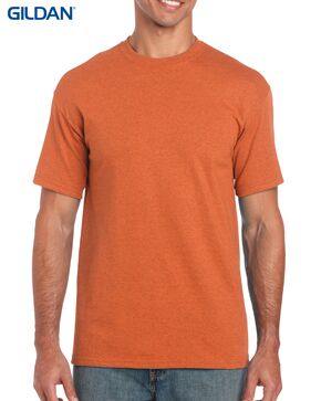 Gildan Heavy Cotton Men's & Ladies T-Shirt 5 5000 Antique Orange 7599C Front LR