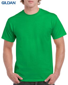 Gildan Heavy Cotton Men's & Ladies T-Shirt 13 5000 Irish Green 340C Front LR