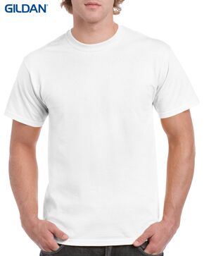 Gildan Heavy Cotton Men's & Ladies T-Shirt 21 5000 White 000C Front LR