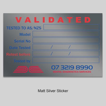 Metallic / Foil Stickers 8 matte Silver