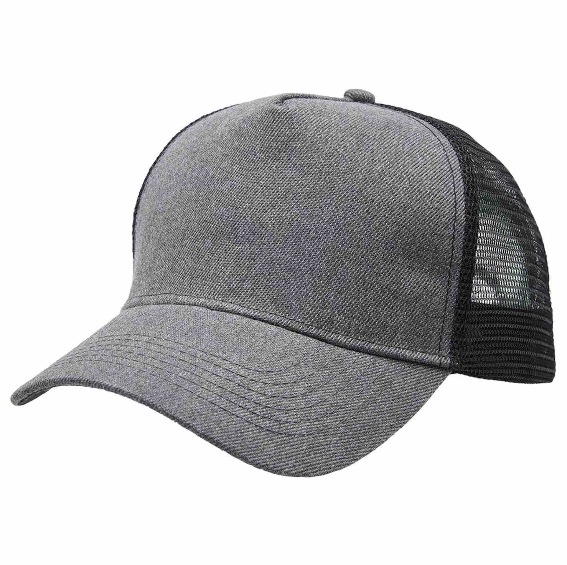 Heathered Mesh Trucker 2 Heathered Mesh Trucker 4395 Charcoal Heather Black
