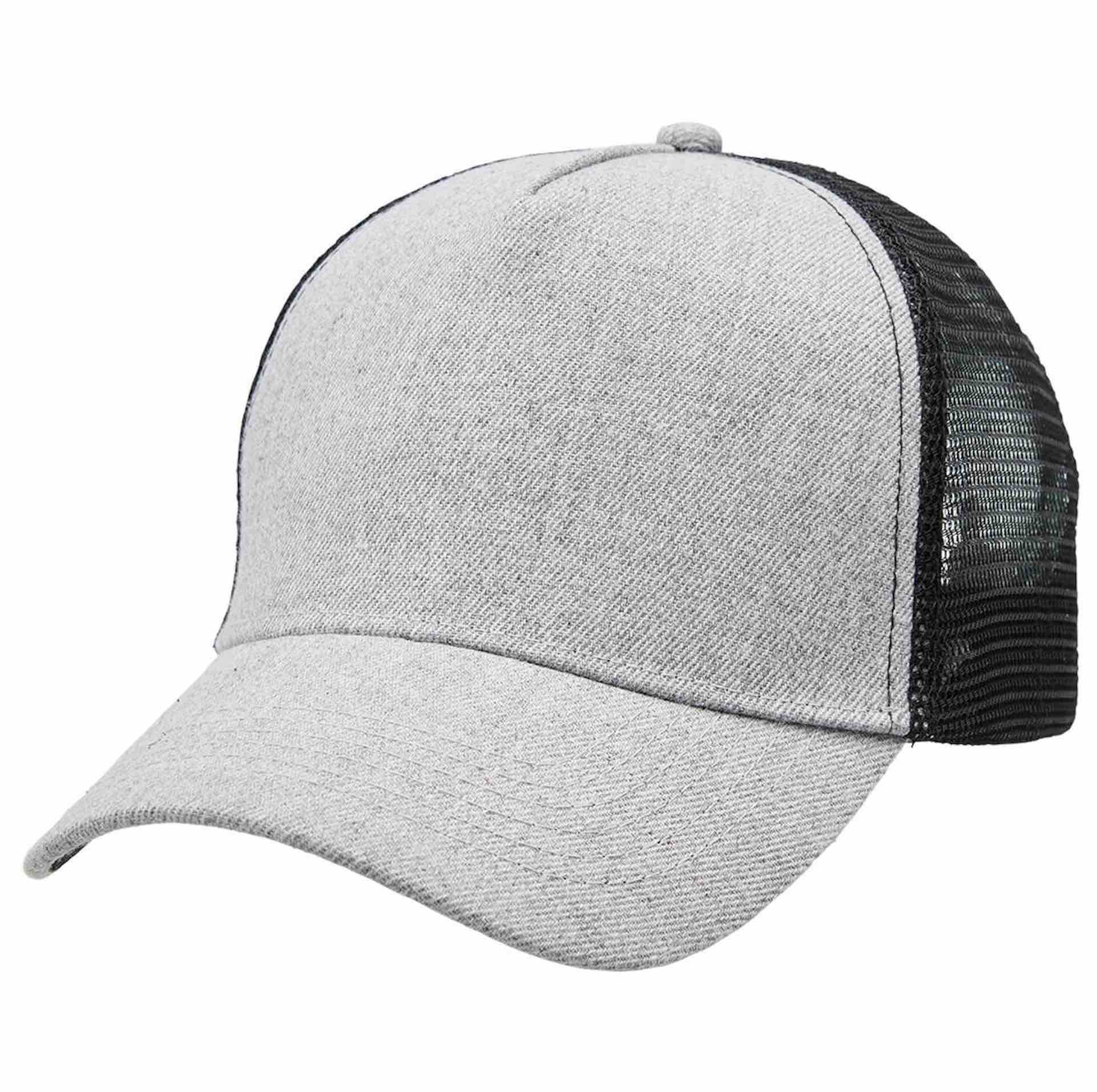 Heathered Mesh Trucker 3 Heathered Mesh Trucker 4395 Grey Heather Black