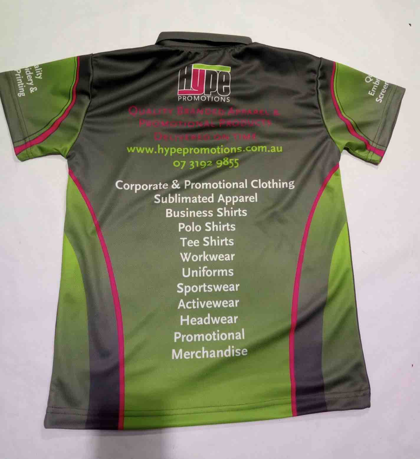 Short Sleeve Polo 1 4 Dye Sublimated Polo Hype Back