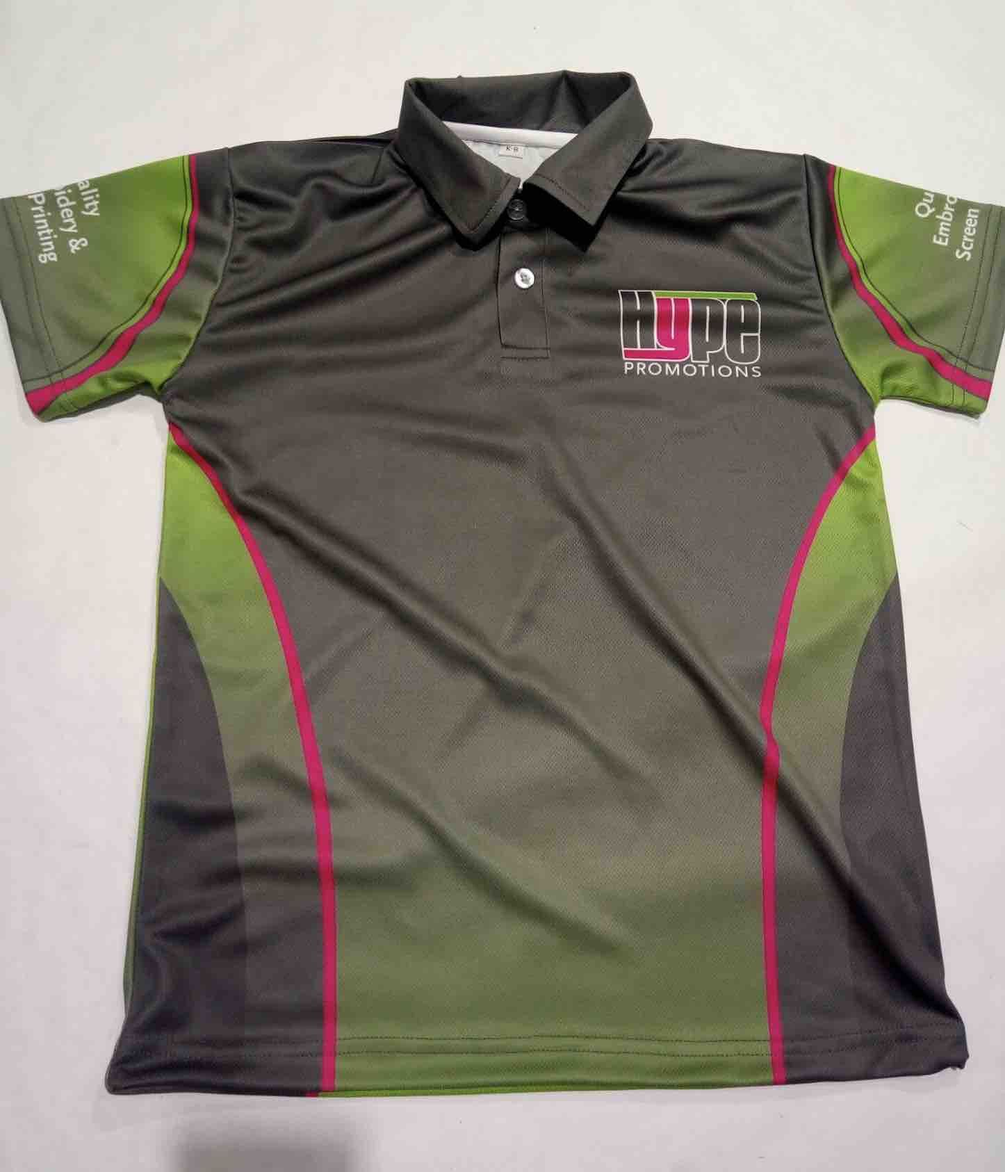 Short Sleeve Polo 1 3 Dye Sublimated Polo Hype Front
