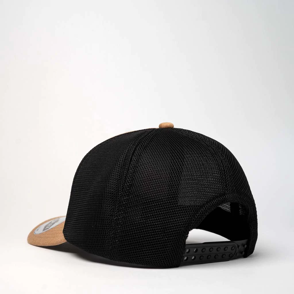 UFlex Adults Comfort Trucker Cap 2 U21503 UFlex Adults Comfort Trucker Cap khaki back