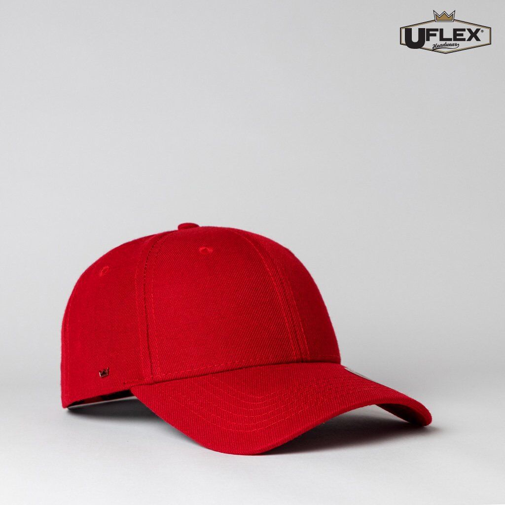 U15608 UFlex Adults Pro Style 6 Panel Snapback red front