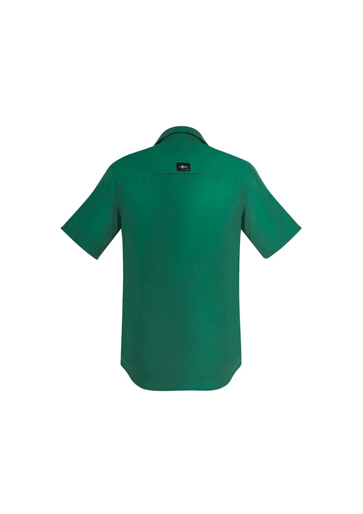 ZW465 Syzmik Mens Outdoor SS Shirt Green Back