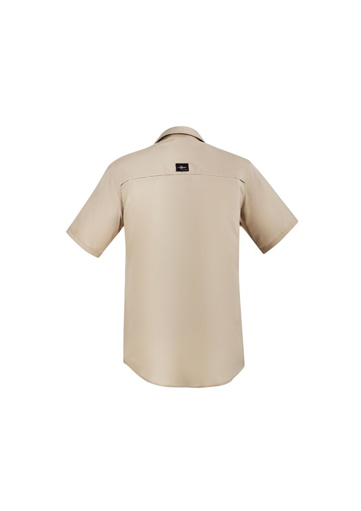 ZW465 Syzmik Mens Outdoor SS Shirt Sand Back