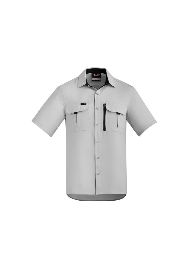 ZW465 Syzmik Mens Outdoor SS Shirt Stone Front