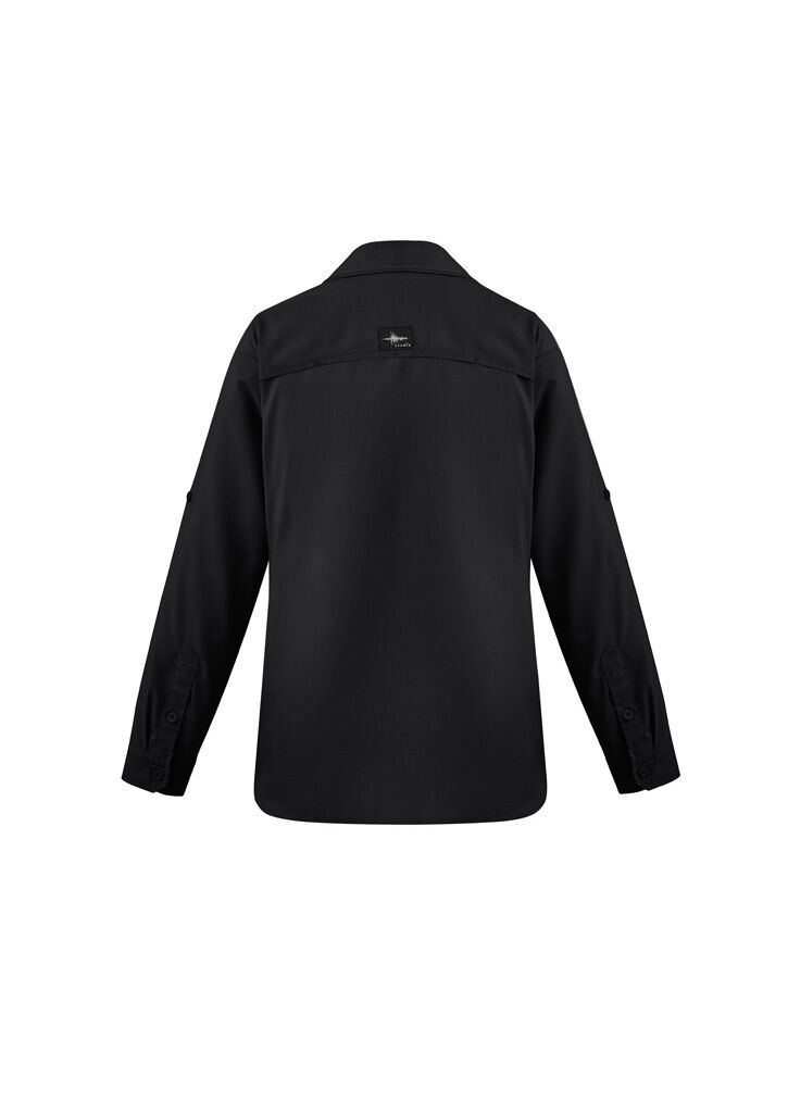 ZW760 Syzmik Womens Outdoor LS Shirt Black Back