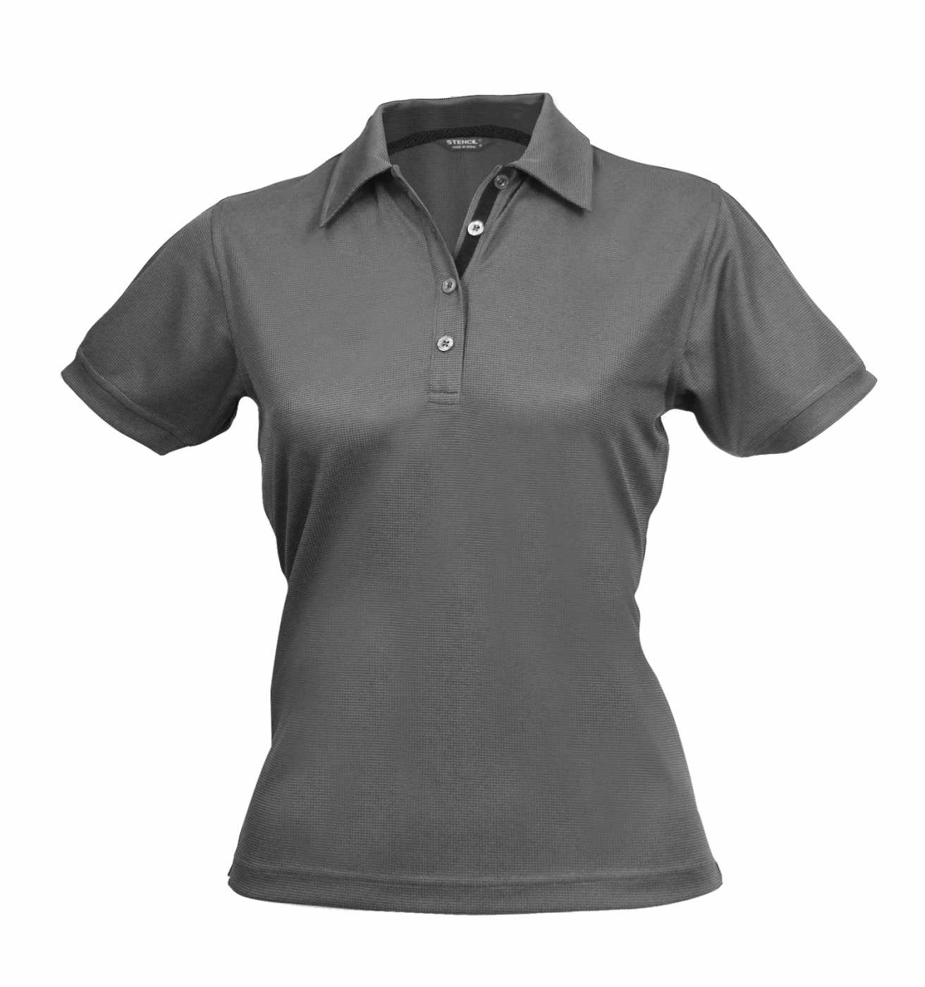 1162 Ladies Superdry Polo Platinum Charcoal