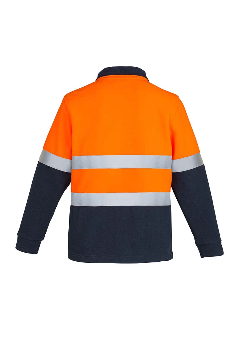 ZT461 Syzmik Mens Hi Vis Fleece Jumper Hoop Taped OrangeNavy B