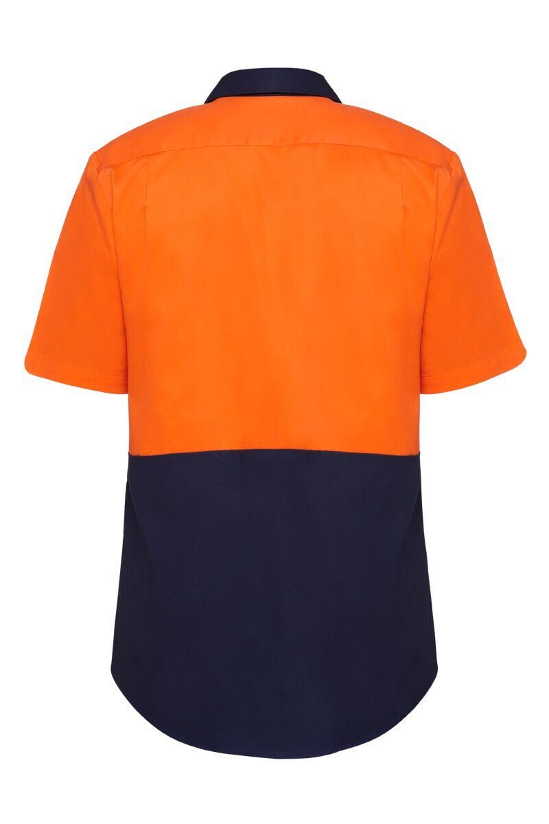 Y04620 Hard Yakka Lightweight Drill 2 Tone Ventilated SS Shirt Back