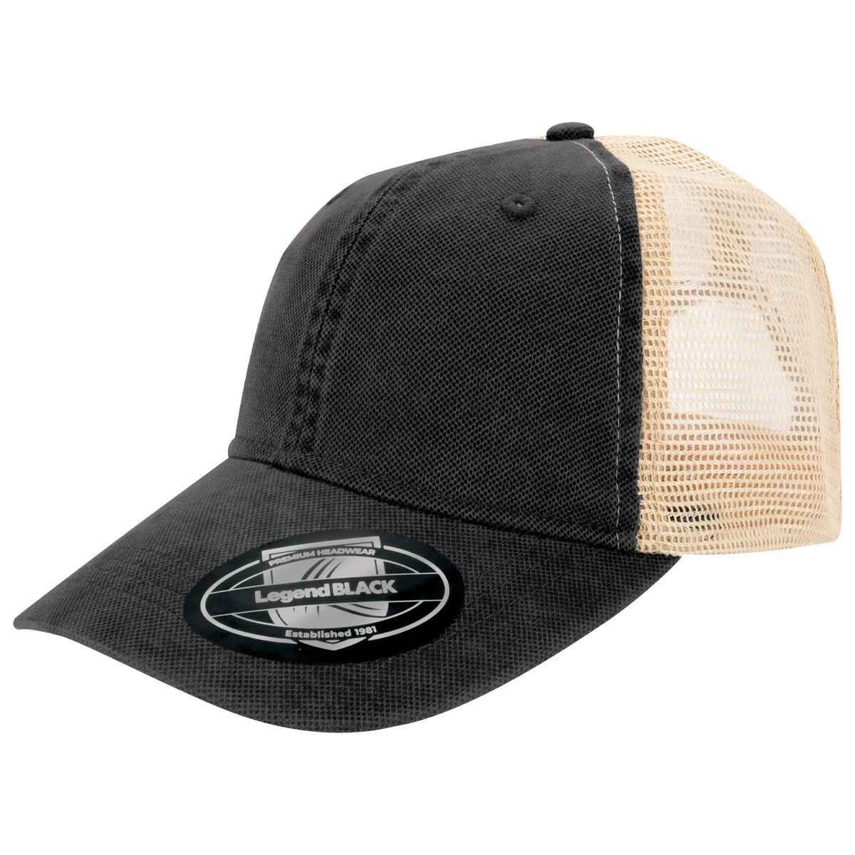 7006 Vintage Cap Charcoal Heather Natural