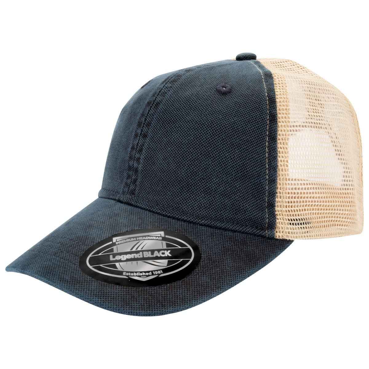 7006 Vintage Cap Navy Heather Natural