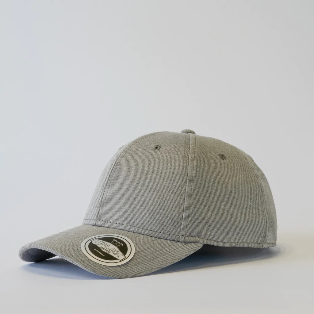 U20610TR UFlex 6 Panel Baseball Corporate Cap grey side