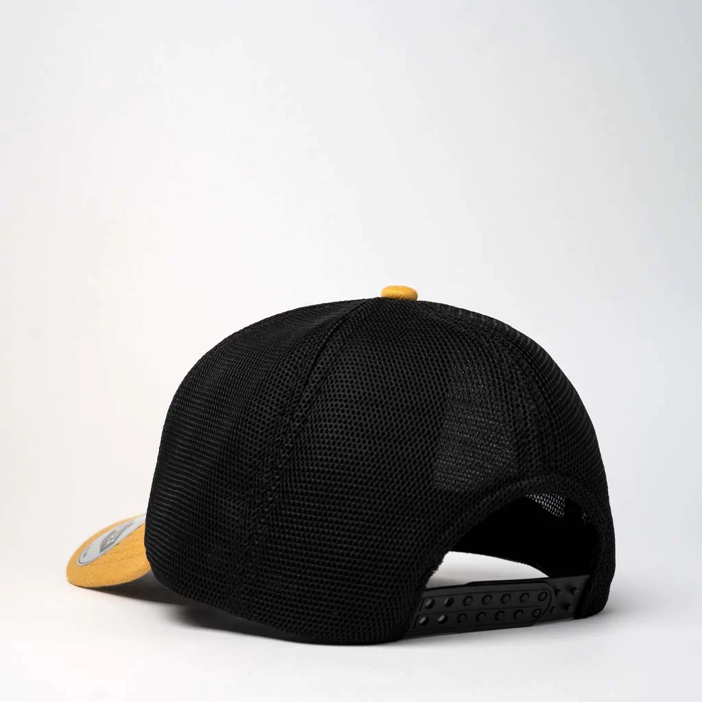U21503 UFlex Adults Comfort Trucker Cap mustard back