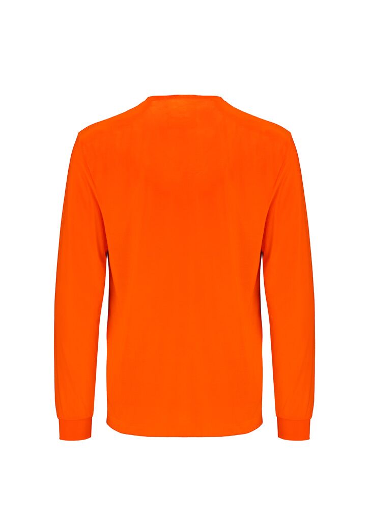 ZH390 Syzmik Mens Hi Vis Long Sleeve Tee orange back